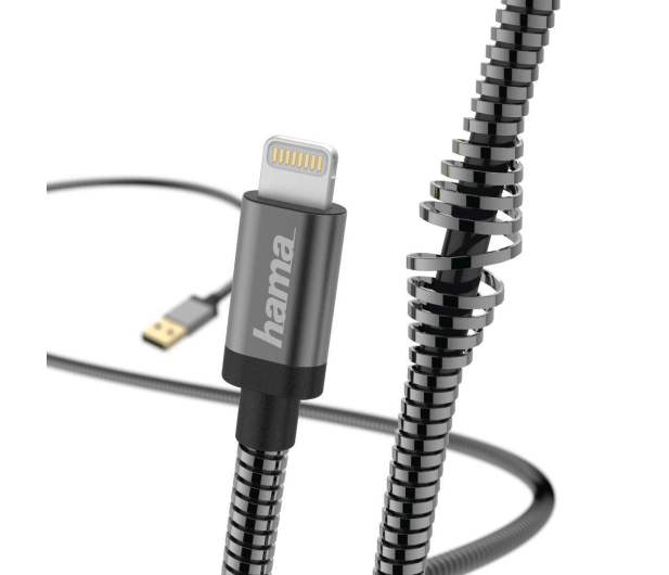 HAMA USB-Lightning 1,5M MFI METAL czarny - 1382099 - zdjęcie 4
